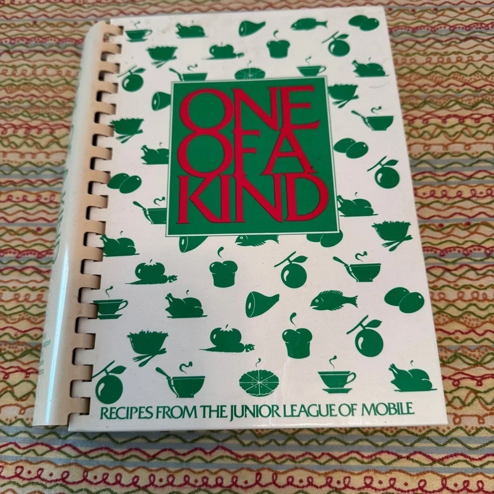 One of a Kind Cookbook from Junior League of Mobile Spiral Bound